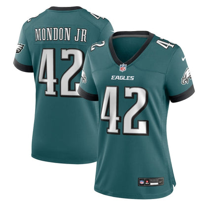 Smael Mondon Jr. 42 Philadelphia Eagles Women's Team Game Jersey - Midnight Green