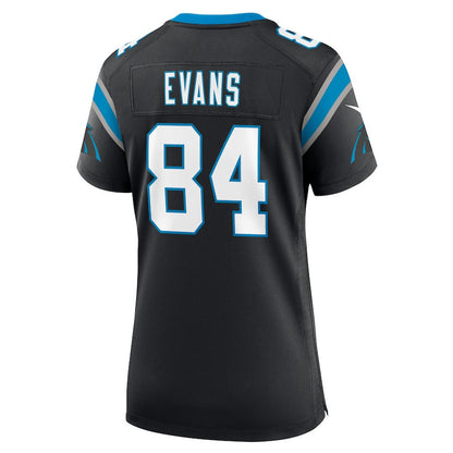 Mitchell Evans 84 Carolina Panthers Women's Team Game Jersey - Black