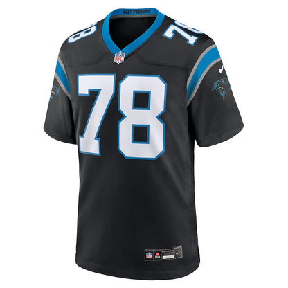 Popo Aumavae 78 Carolina Panthers Team Game Men Jersey - Black