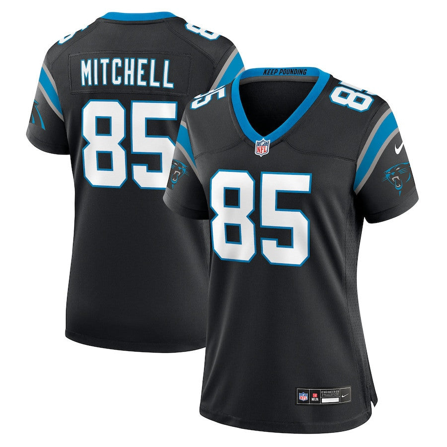 James Mitchell 85 Carolina Panthers Women's Team Game Jersey - Black