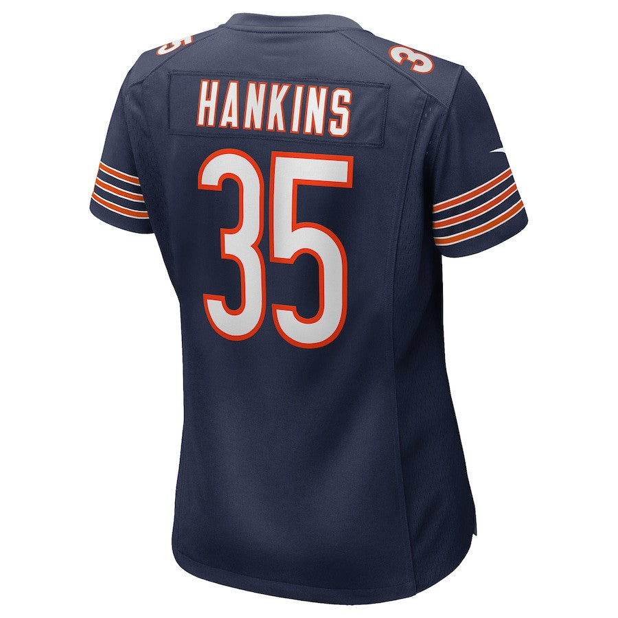 Deion Hankins 35 Chicago Bears Women's Team Game Jersey - Navy