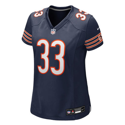 Jaylon Jones 33 Chicago Bears Women's Team Game Jersey - Navy