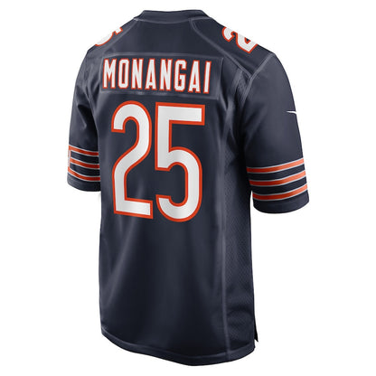 Kyle Monangai 25 Chicago Bears Team Game Men Jersey - Navy