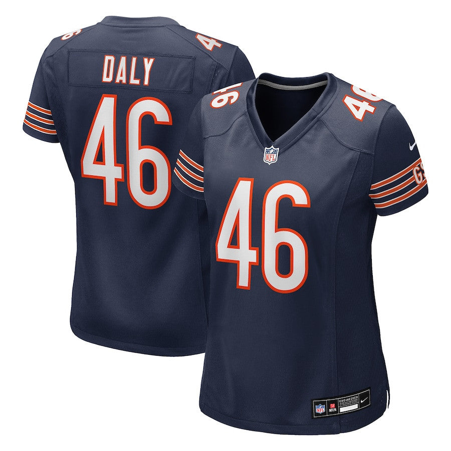 Scott Daly 46 Chicago Bears Women's Team Game Jersey - Navy