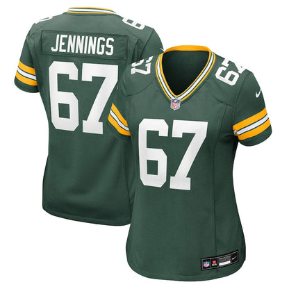 Donovan Jennings 67 Green Bay Packers Women's Team Game Jersey - Green