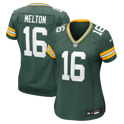 Bo Melton 16 Green Bay Packers Women's Team Game Jersey - Green
