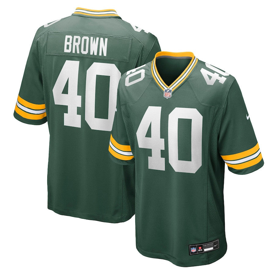 Omar Brown 40 Green Bay Packers Team Game Men Jersey - Green