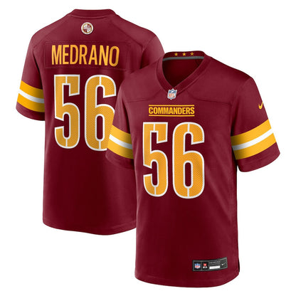 Kain Medrano 56 Washington Commanders Team Game Men Jersey - Burgundy