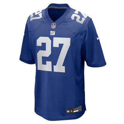 Tyler Nubin 27 New York Giants Team Game Men Jersey - Royal