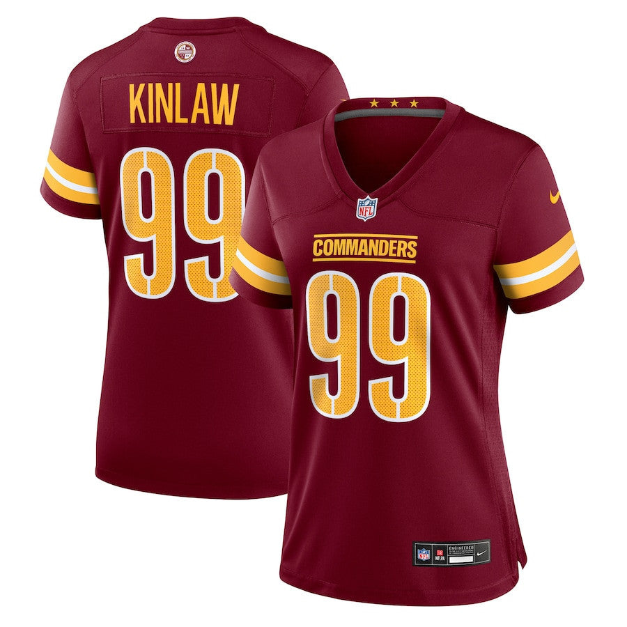 Javon Kinlaw 99 Washington Commanders Women's Team Game Jersey - Burgundy