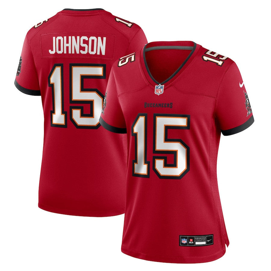 Tez Johnson 15 Tampa Bay Buccaneers Women's Team Game Jersey - Red