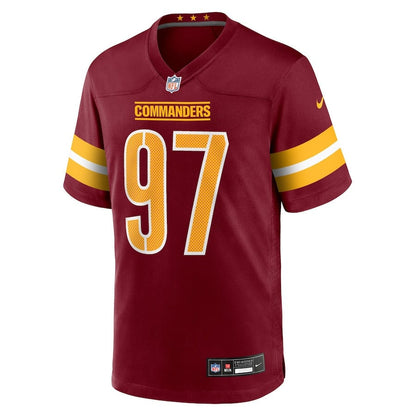 Eddie Goldman 97 Washington Commanders Team Game Men Jersey - Burgundy