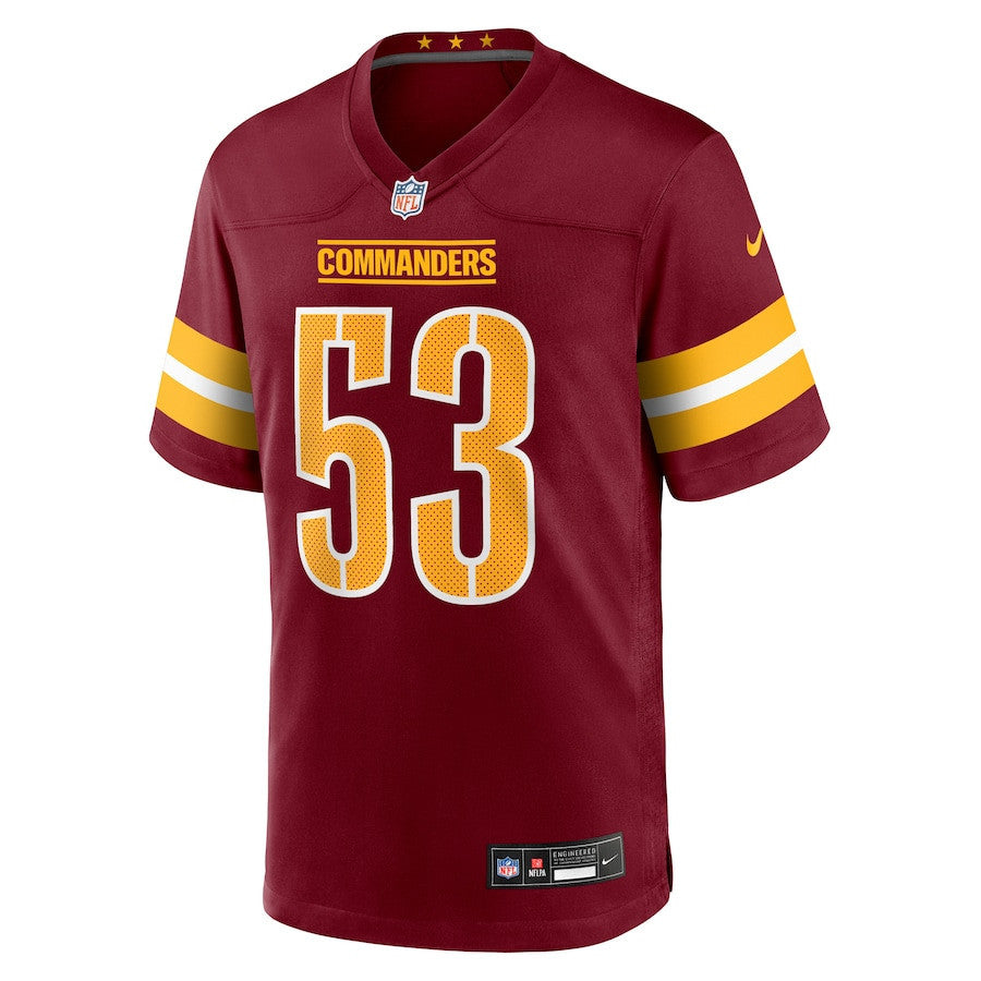 Lucas Niang 53 Washington Commanders Team Game Men Jersey - Burgundy