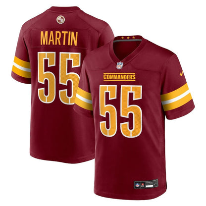Jacob Martin 55 Washington Commanders Team Game Men Jersey - Burgundy