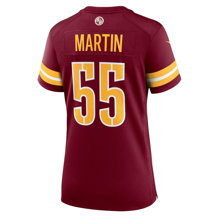 Jacob Martin 55 Washington Commanders Women's Team Game Jersey - Burgundy
