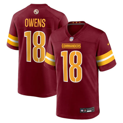 Tyler Owens 18 Washington Commanders Team Game Men Jersey - Burgundy