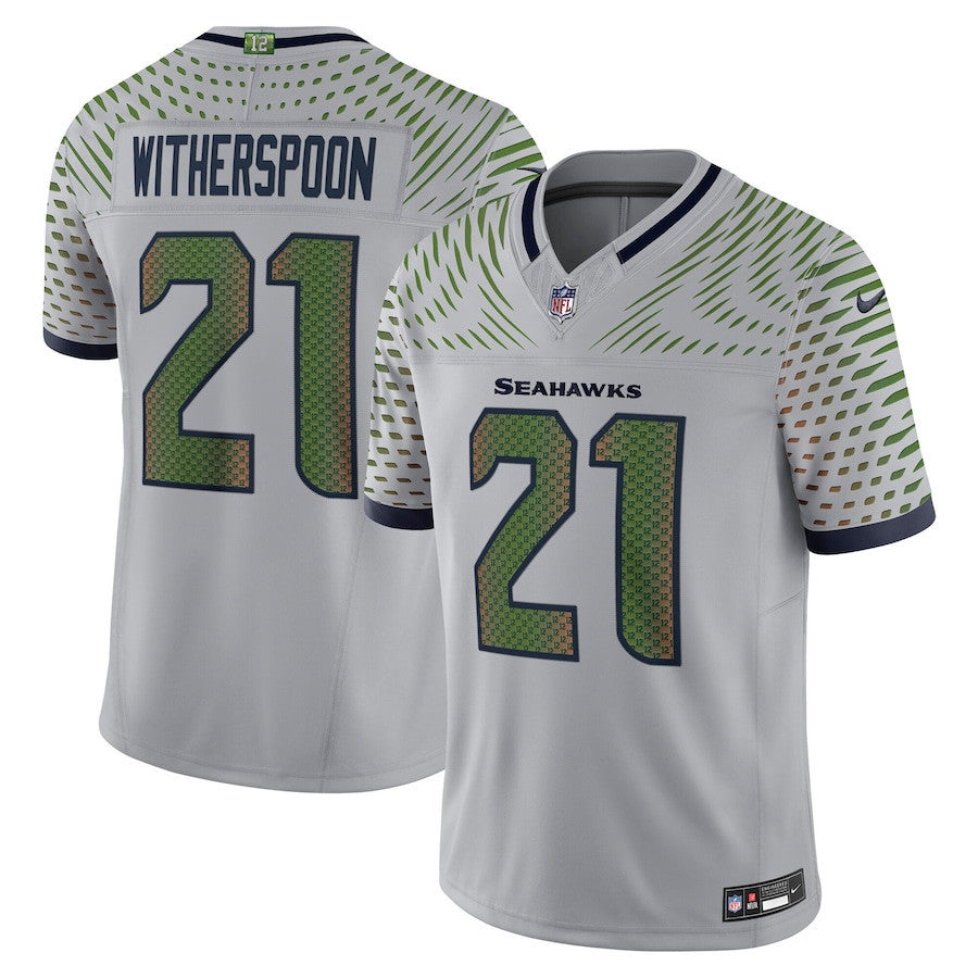 Devon Witherspoon 21 Seattle Seahawks 2025 Rivalries Collection Limited Men Jersey - Wolf Gray