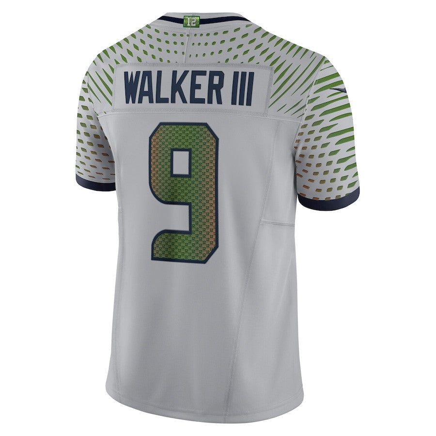 Kenneth Walker III 9 Seattle Seahawks 2025 Rivalries Collection Limited Men Jersey - Wolf Gray