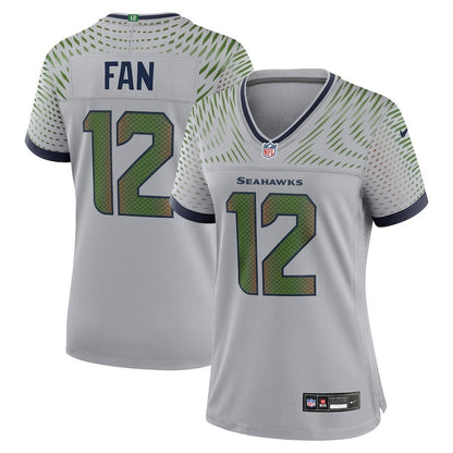 12s Seattle Seahawks Women's 2025 Rivalries Collection Game Jersey - Wolf Gray