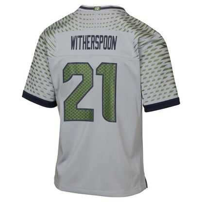 Devon Witherspoon 21 Seattle Seahawks YOUTH 2025 Rivalries Collection Game Jersey - Wolf Gray