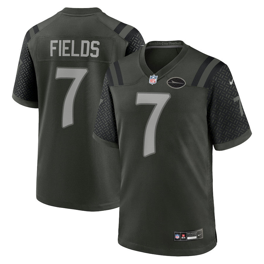 Justin Fields 7 Gardner New York Jets 2025 Rivalries Collection Game Men Jersey - Gotham Green