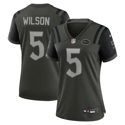 Garrett Wilson 5 New York Jets Women's 2025 Rivalries Collection Game Jersey - Gotham Green