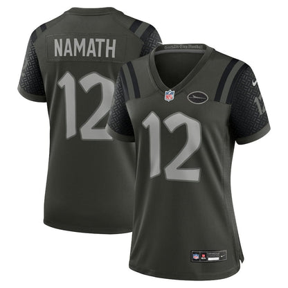 Joe Namath 12 New York Jets Women's 2025 Rivalries Collection Game Jersey - Gotham Green