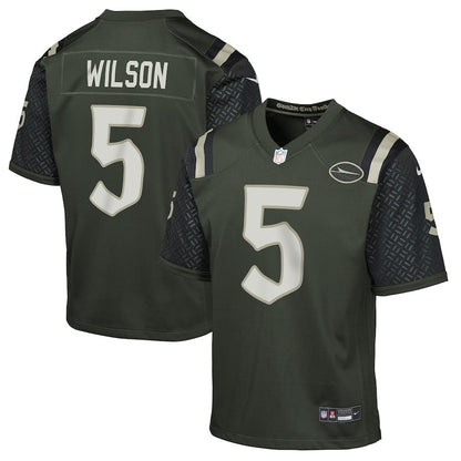 Garrett Wilson 5 New York Jets YOUTH 2025 Rivalries Collection Game Jersey - Gotham Green