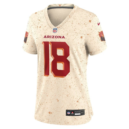 Marvin Harrison Jr. 18 Arizona Cardinals Women's 2025 Rivalries Collection Game Jersey - Natural