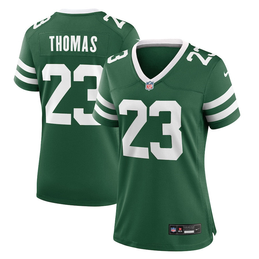 Azareye'h Thomas 23 New York Jets Women's Team Game Jersey - Legacy Green