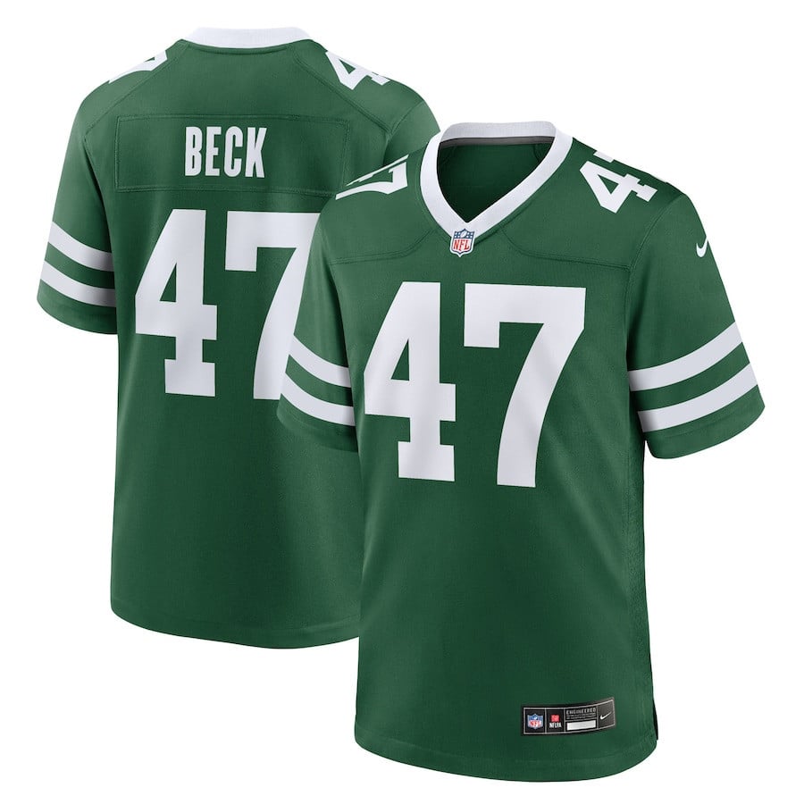 Andrew Beck 47 New York Jets Team Game Men Jersey - Legacy Green