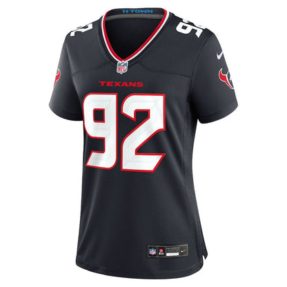 Dylan Horton 92 Houston Texans Women's Team Game Jersey - Navy