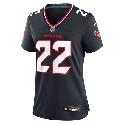 Jaylin Smith 22 Houston Texans Women's Team Game Jersey - Navy