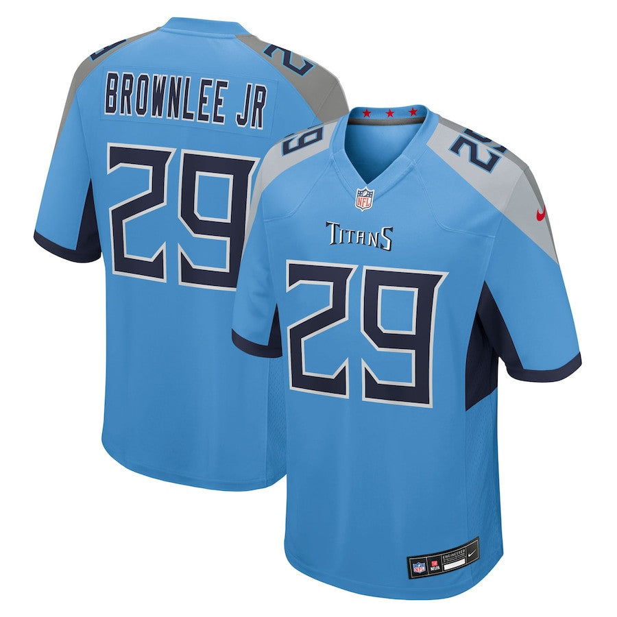 Jarvis Brownlee Jr 29 Tennessee Titans Team Game Men Jersey - Light Blue