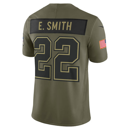 Emmitt Smith 22 Dallas Cowboys 2025 Salute To Service Men Jersey - Olive