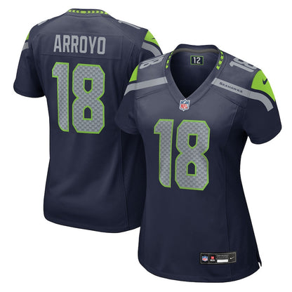 Elijah Arroyo 18 Seattle Seahawks Women's Team Game Jersey - College Navy