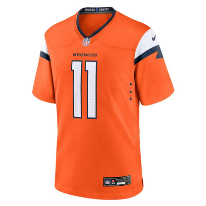 Troy Franklin 11 Denver Broncos Team Game Men Jersey - Orange