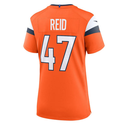 Karene Reid 47 Denver Broncos Women's Team Game Jersey - Orange