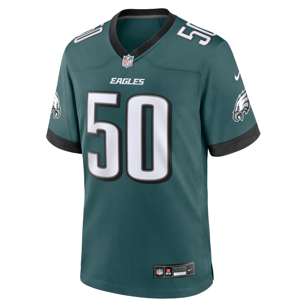 Lance Dixon 50 Philadelphia Eagles Team Game Men Jersey - Midnight Green