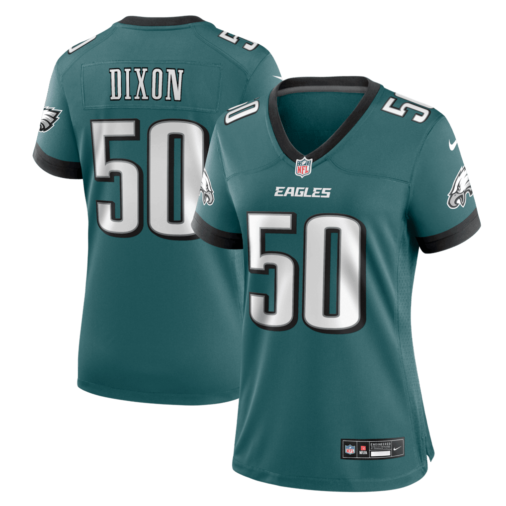 Lance Dixon 50 Philadelphia Eagles Women's Team Game Jersey - Midnight Green