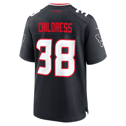 Zion Childress 38 Houston Texans Team Game Men Jersey - Navy