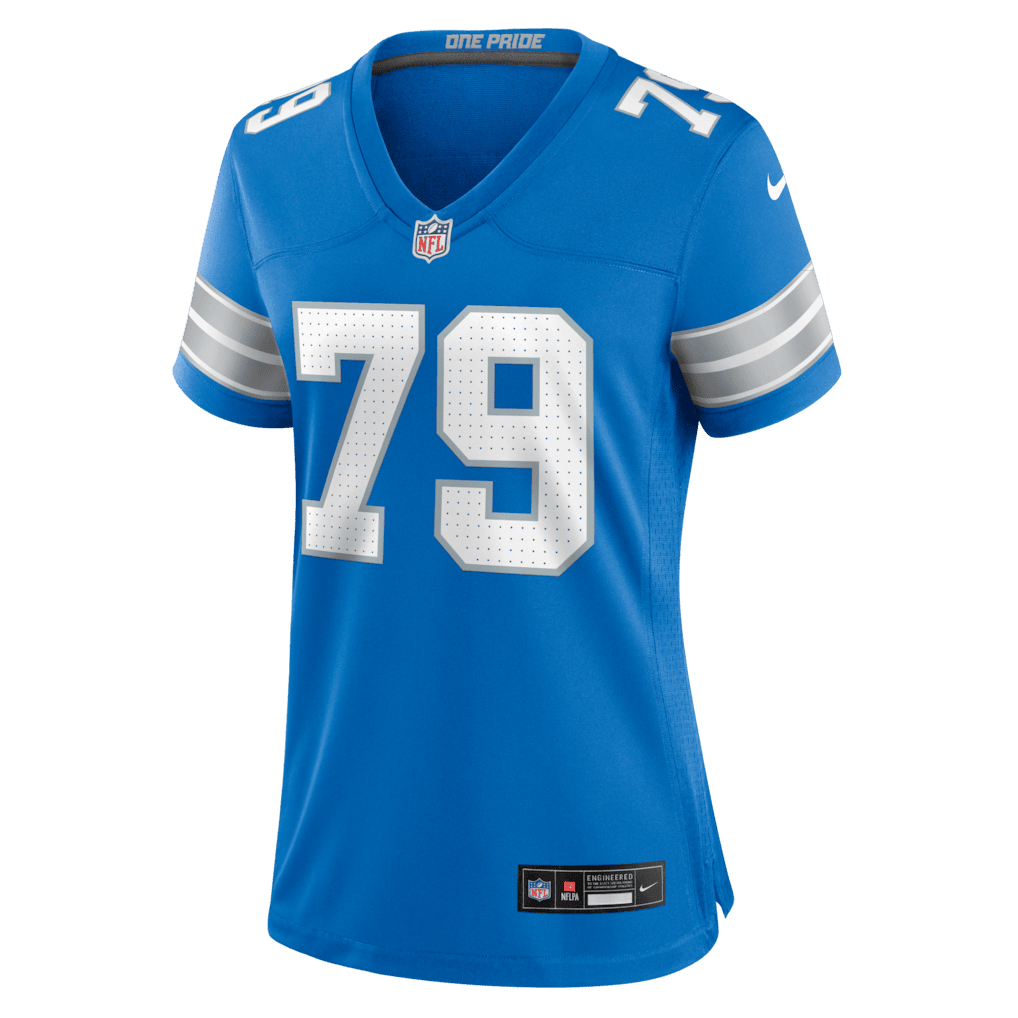 Quinton Jefferson 79 Detroit Lions Women's Team Game Jersey - Blue