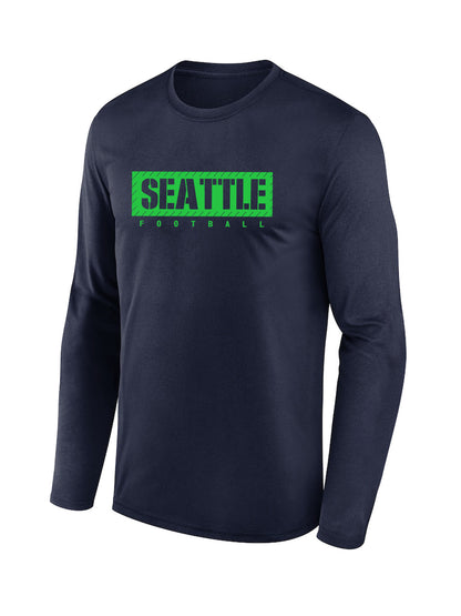 Seattle Seahawks Long Sleeve T-Shirt – Fan Gear – Navy