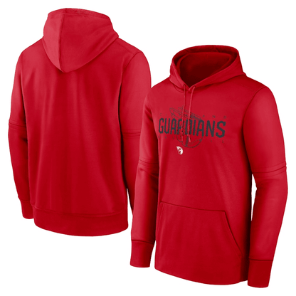 Cleveland Guardians Layered Wordmark Graphic Featuring Faded Logo - Red