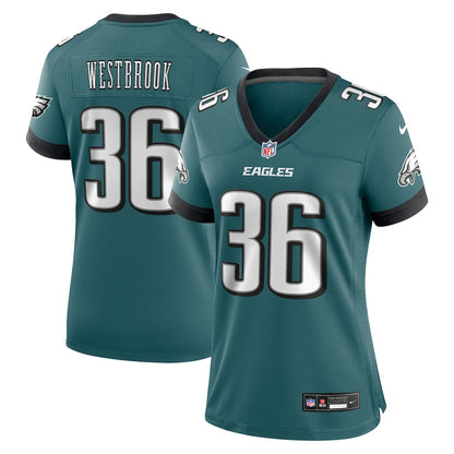 Brian Westbrook 36 Philadelphia Eagles Women's Team Retired Game Jersey - Midnight Green