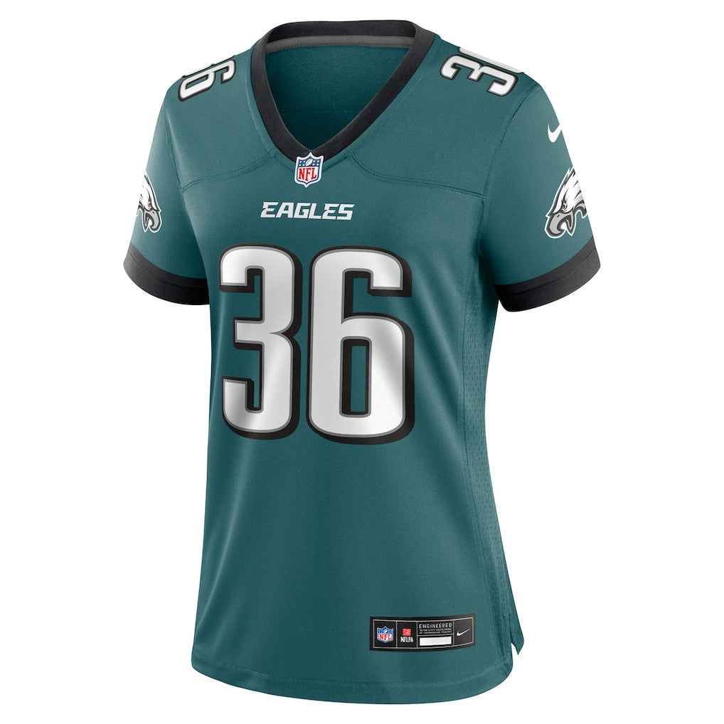 Brian Westbrook 36 Philadelphia Eagles Women's Team Retired Game Jersey - Midnight Green