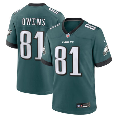 Terrell Owens 81 Philadelphia Eagles Team Retired Game Men Jersey - Midnight Green