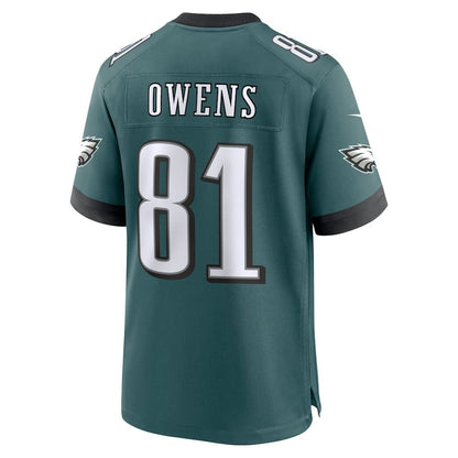 Terrell Owens 81 Philadelphia Eagles Team Retired Game Men Jersey - Midnight Green