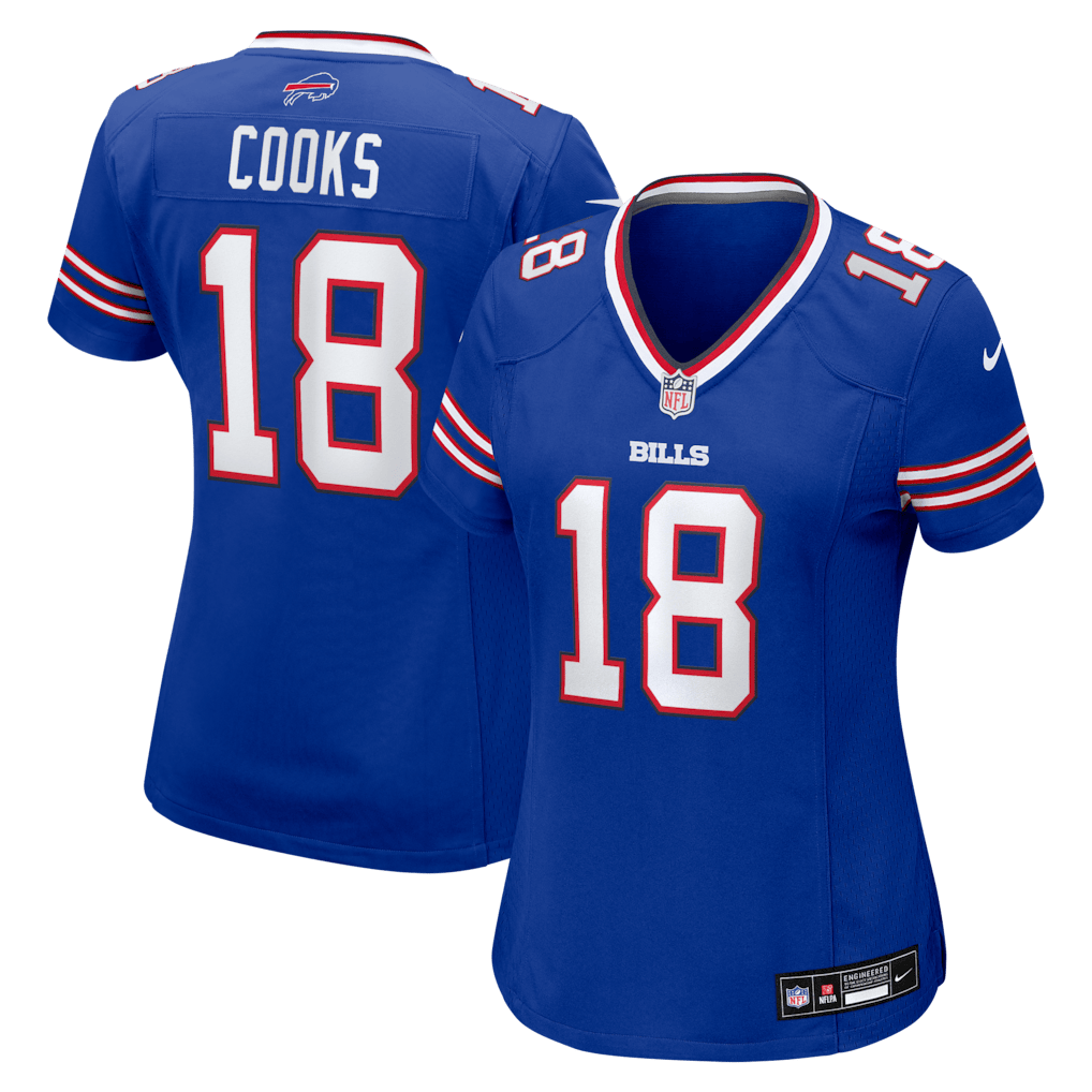 Brandin Cooks 18 Buffalo Bills Women's Team Game Jersey - Royal