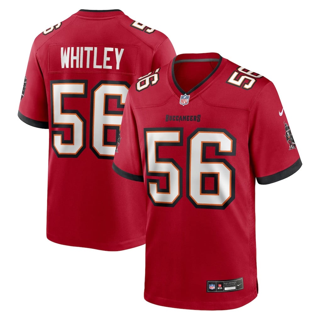 Benton Whitley 56 Tampa Bay Buccaneers Team Game Men Jersey - Red